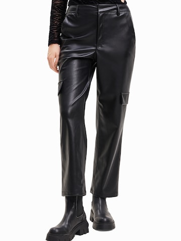 Regular Pantalon Desigual en noir : devant