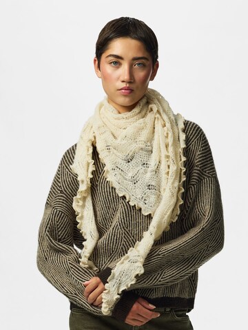 PIECES - Chal 'ESTELLE' en beige: frente