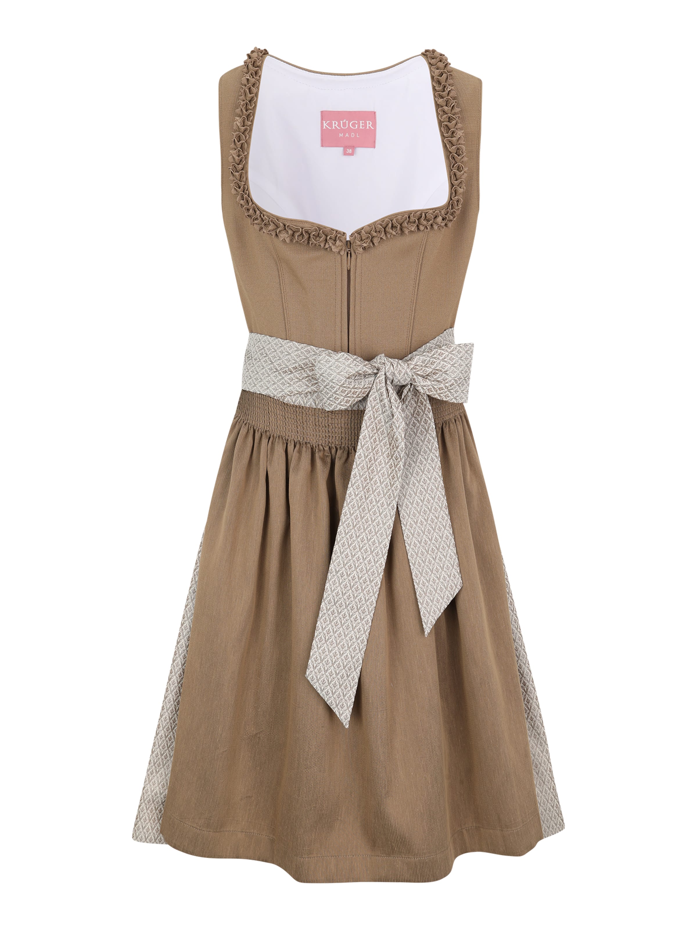 Krüger Madl Dirndl in Beige: front