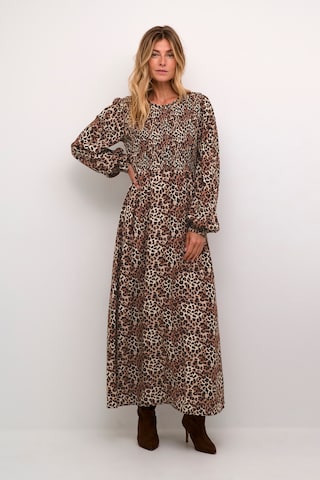 Robe 'Tiah' Cream en marron : devant