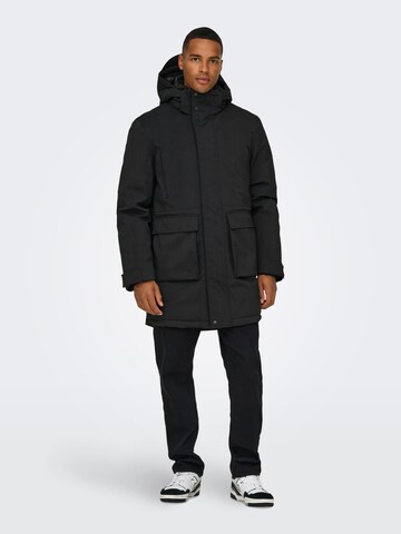 Only & Sons Зимняя парка 'ONSPrime' в Черный