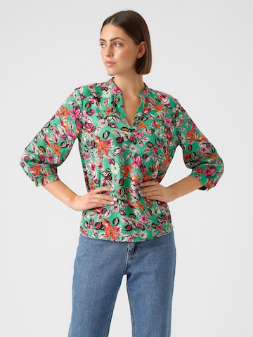 VERO MODA Blouse 'PIL' in Groen: voorkant