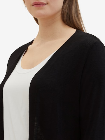 Tom Tailor Women + Knit Cardigan in Black