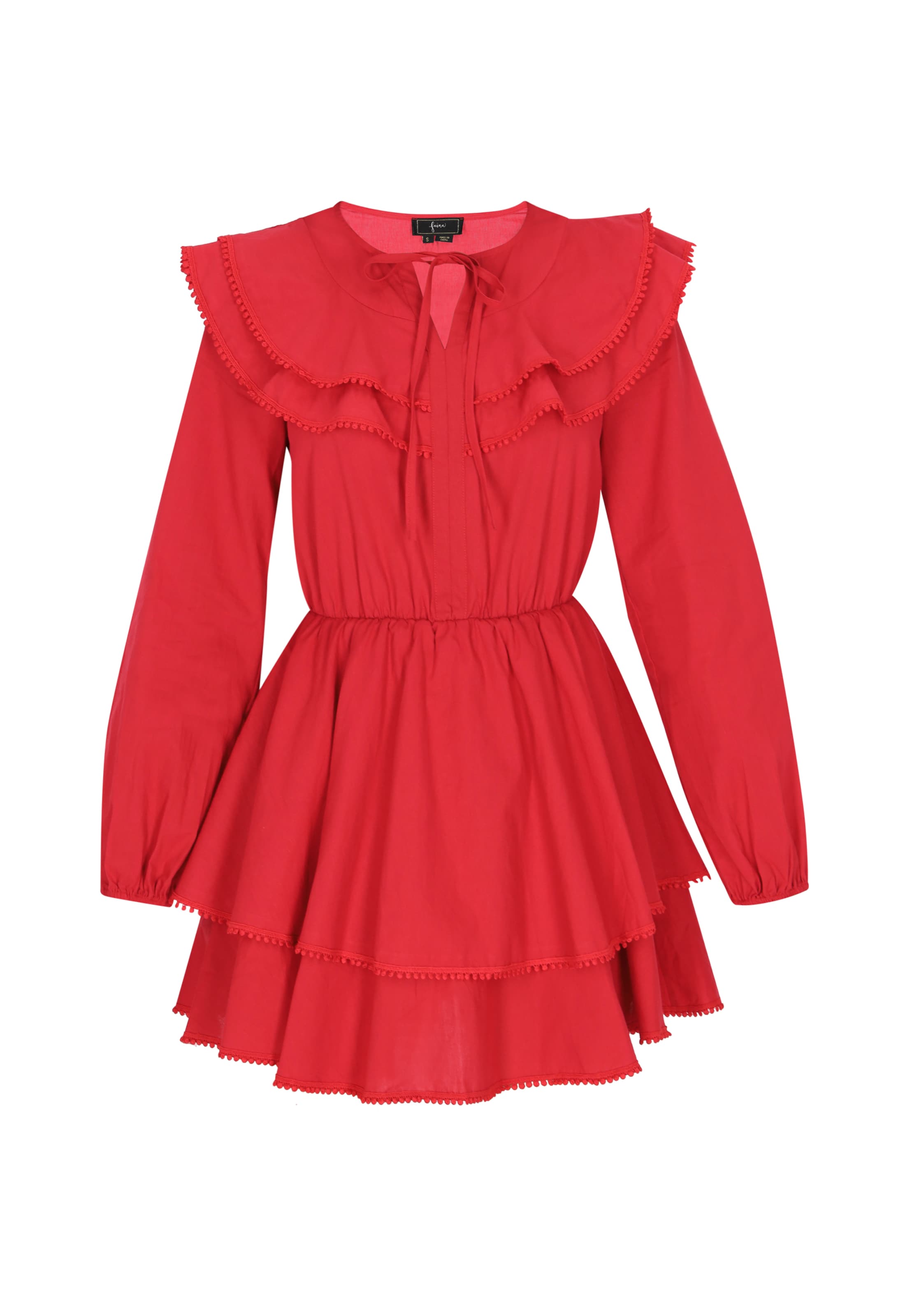 faina Рокля за коктейл в червено: отпред