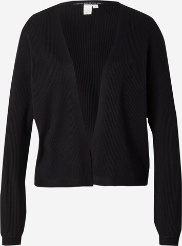 QS Strickjacke in Schwarz: predná strana