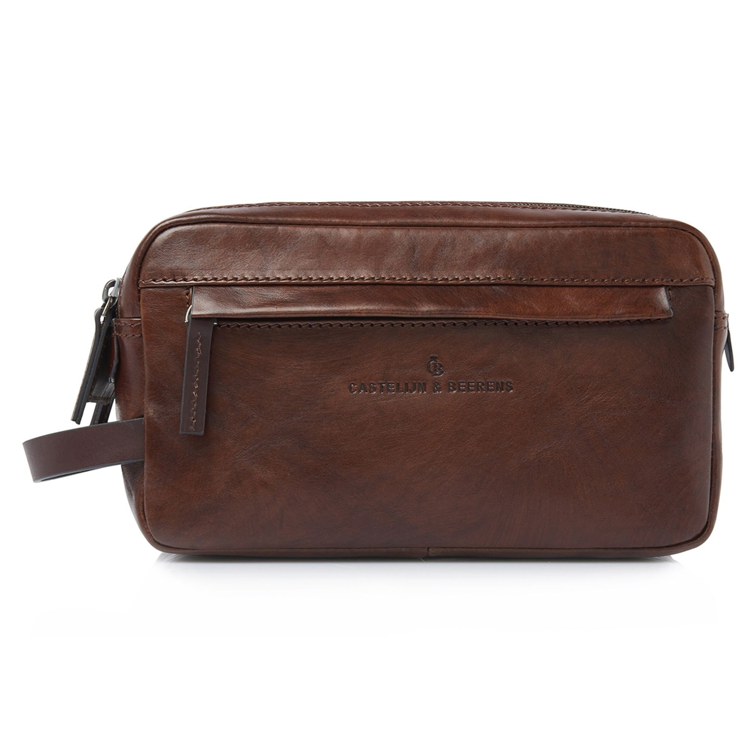 Castelijn & Beerens Toiletry Bag in Brown: front
