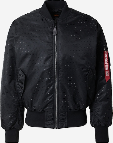juoda ALPHA INDUSTRIES Demisezoninė striukė 'MA-1': priekis
