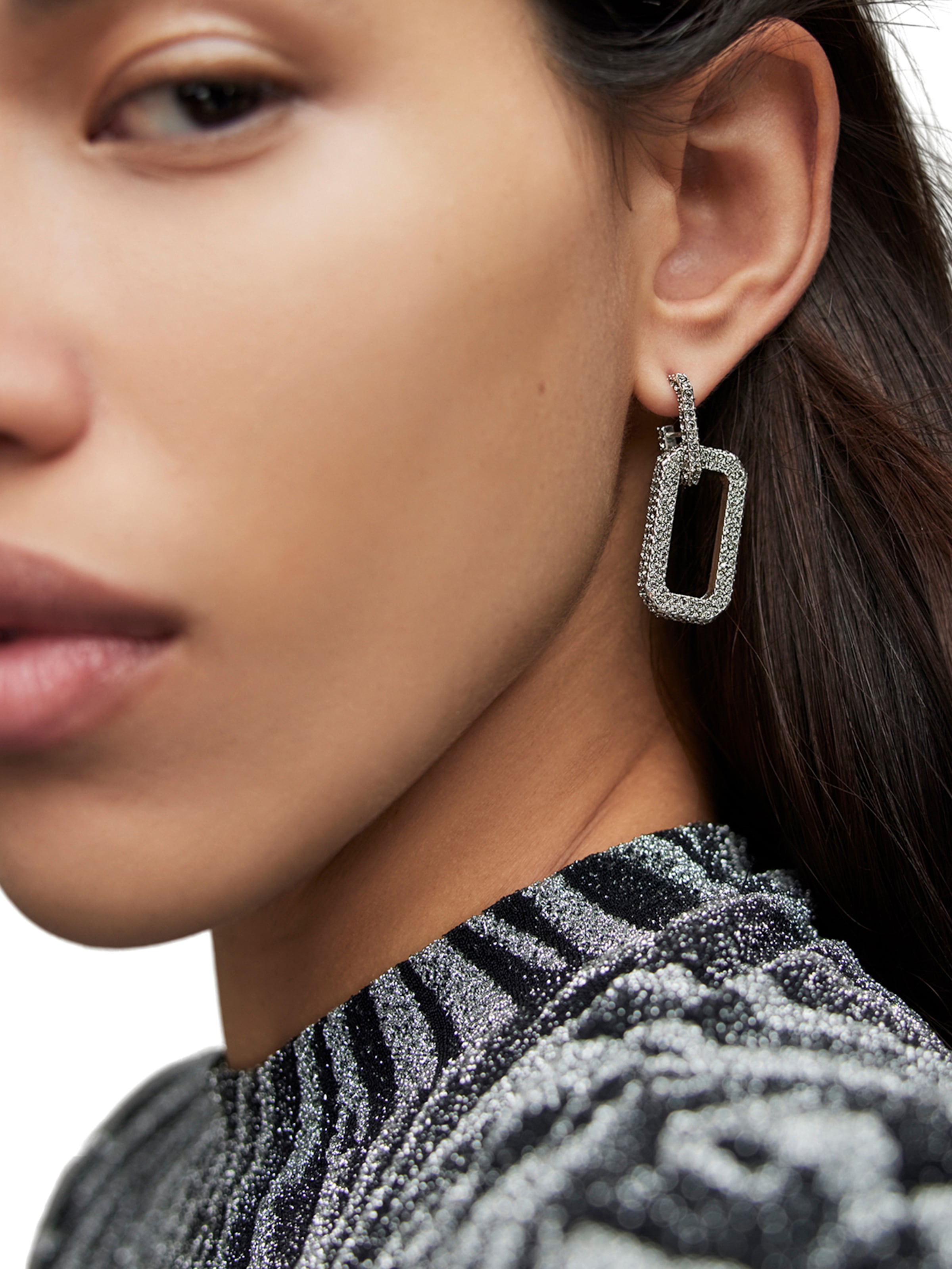 Orecchini 'Pave' di AllSaints in argento