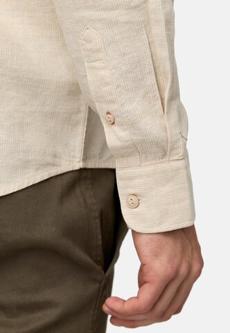 INDICODE JEANS Regular fit Button Up Shirt 'Theon' in Beige