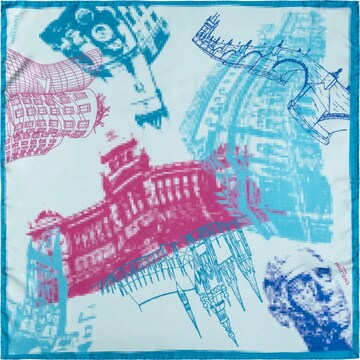 EMBLEMM Schal 'Distorted Prague' in Blau: Vorderseite