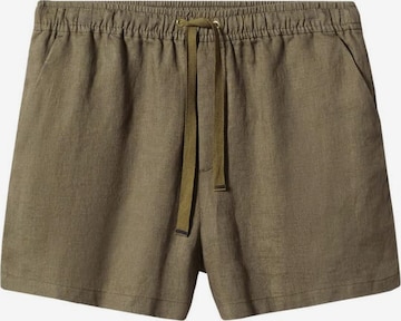MANGO Normální Kalhoty – zelená: přední strana