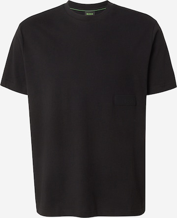 T-Shirt 'Structure' BOSS en noir : devant