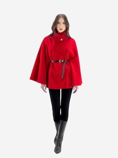 Mantellina in XS-XL Elara di colore rosso fuoco, Visualizzazione prodotti