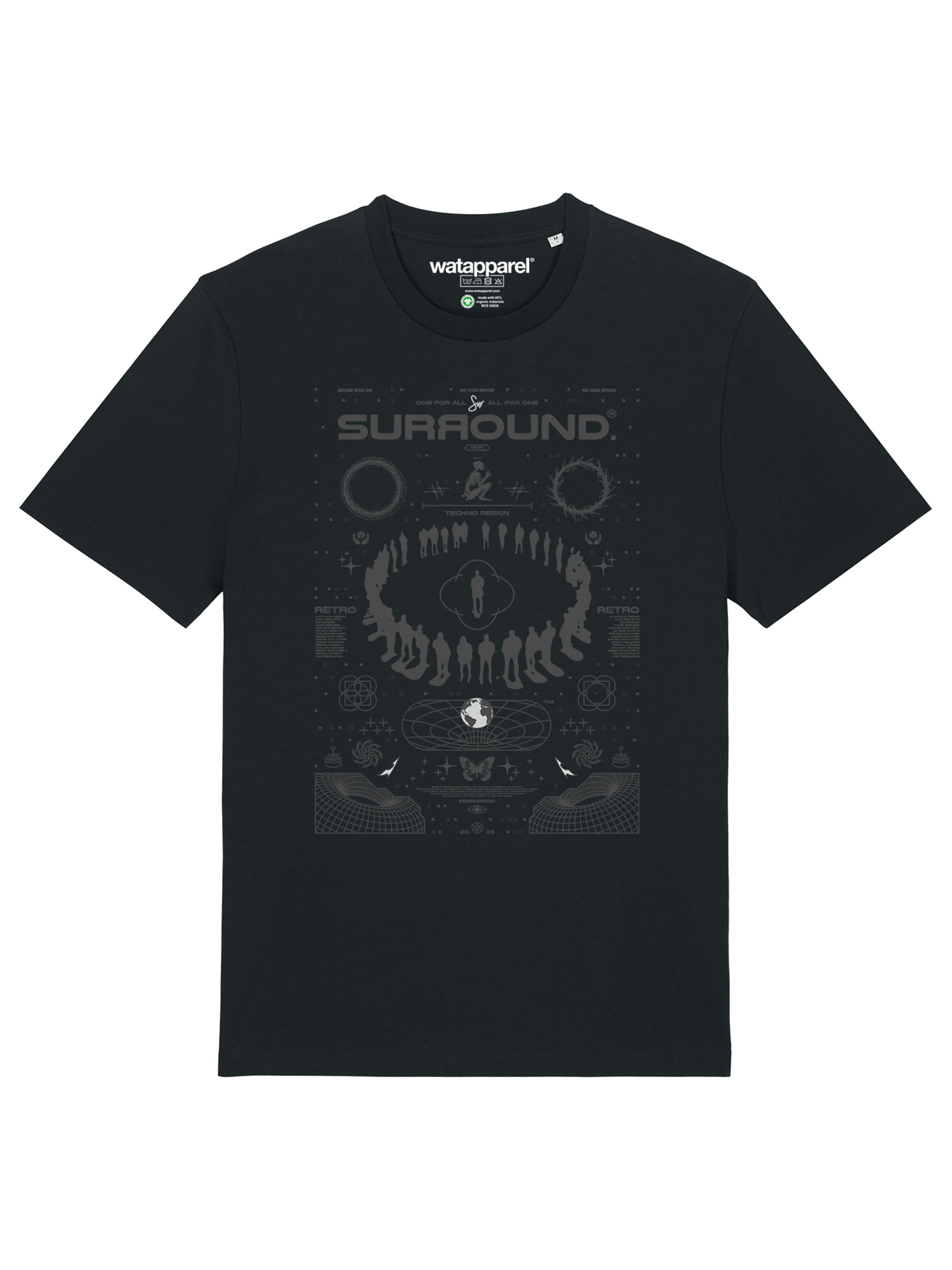 T-Shirt 'Surround' Watapparel en noir : devant
