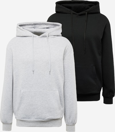 ABOUT YOU Sweatshirt 'Dario' i gråmelerad / svart, Produktvy