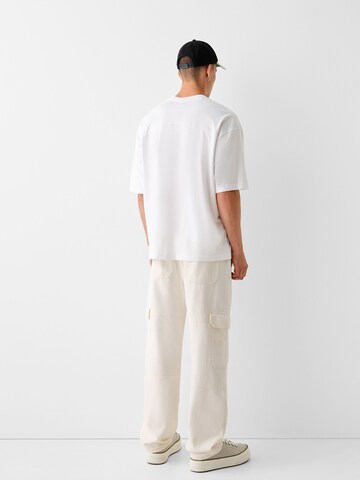 Largi Pantaloni eleganți de la Bershka pe bej