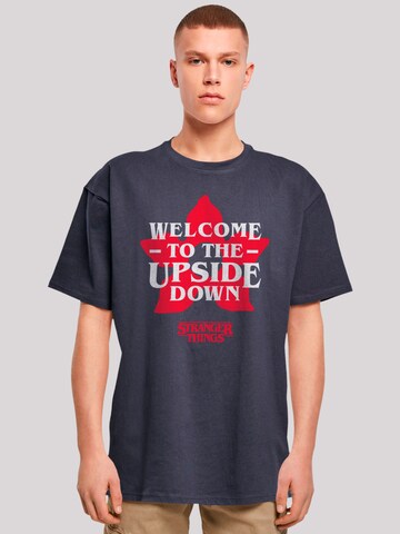 T-Shirt 'Stranger Things Upside Down Dreams Netflix TV Series' F4NT4STIC en bleu : devant