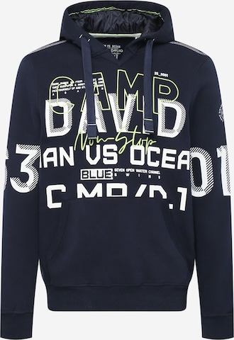 CAMP DAVID Sweatshirt 'Ocean´s Seven II' in Blau: predná strana