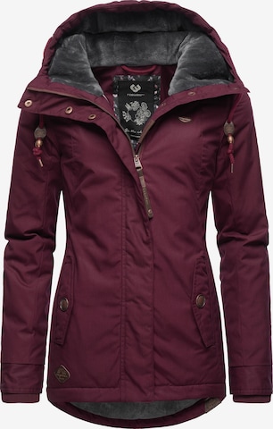 Ragwear Winter Jacket 'Monade' in Red: front