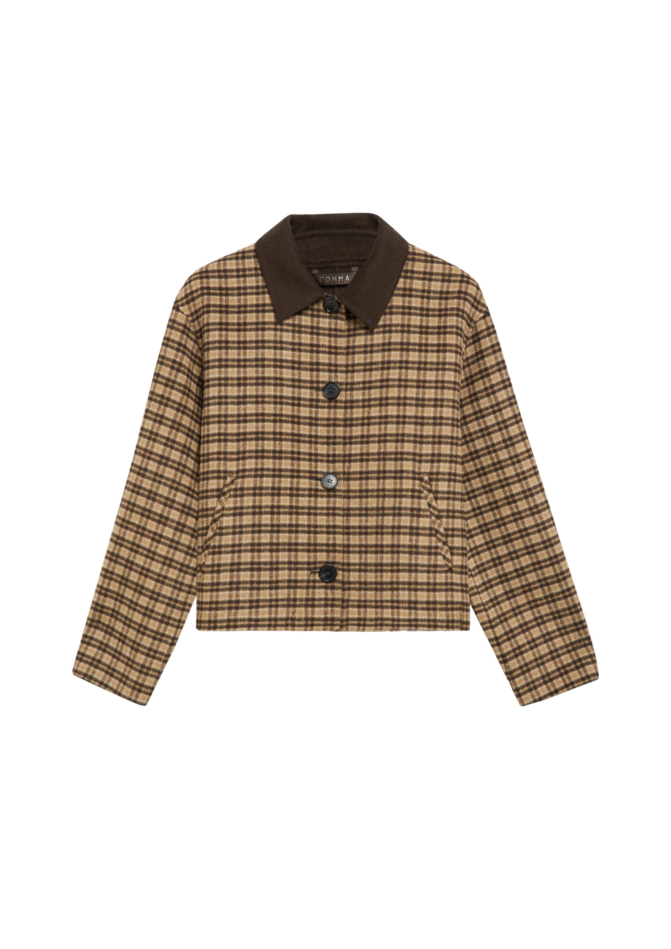 Veste mi-saison COMMA en marron : devant