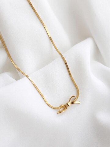 Kamakula Necklace 'Bow Herringbone' in Gold