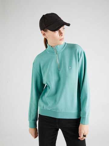 LEVI'S ® Sweatshirt 'Everyday 1/4 Zip' in Green: front