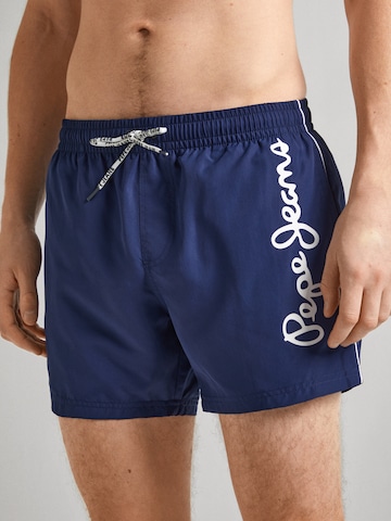 Pepe Jeans Swim Trunks in Blue: front