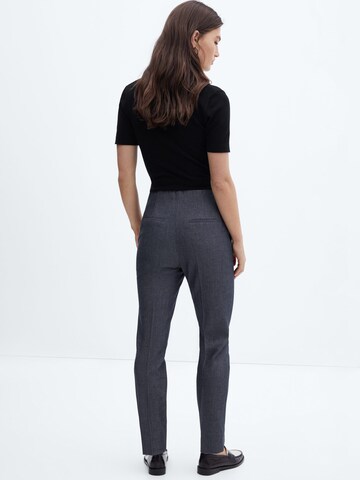 MANGO Regular Pleated Pants 'ROQUE' in Blue