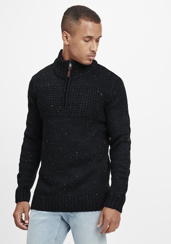 INDICODE JEANS Sweater 'Oslo' in Black: front