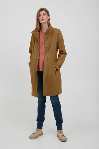 Fransa Between-Seasons Coat in Brown