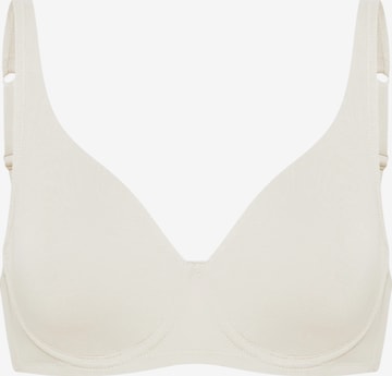 Reggiseno 'Cotton Bügel BH ohne Pads' di cfab (formerly creamy fabrics) in bianco: frontale
