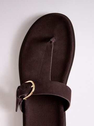 Tongs The Set en marron