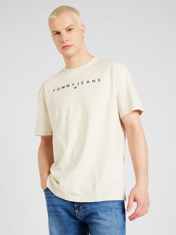 T-Shirt Tommy Jeans en beige : devant