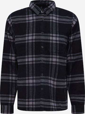 Abercrombie & Fitch Button Up Shirt in Black: front