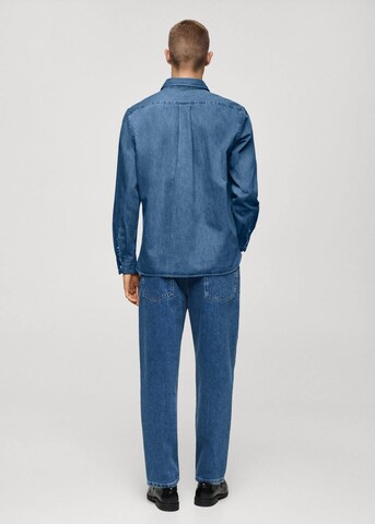 MANGO MAN Regular Fit Hemd 'Robin' in Blau