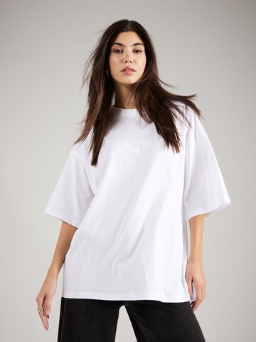 TOPSHOP Koszulka oversize w kolorze biały: przód