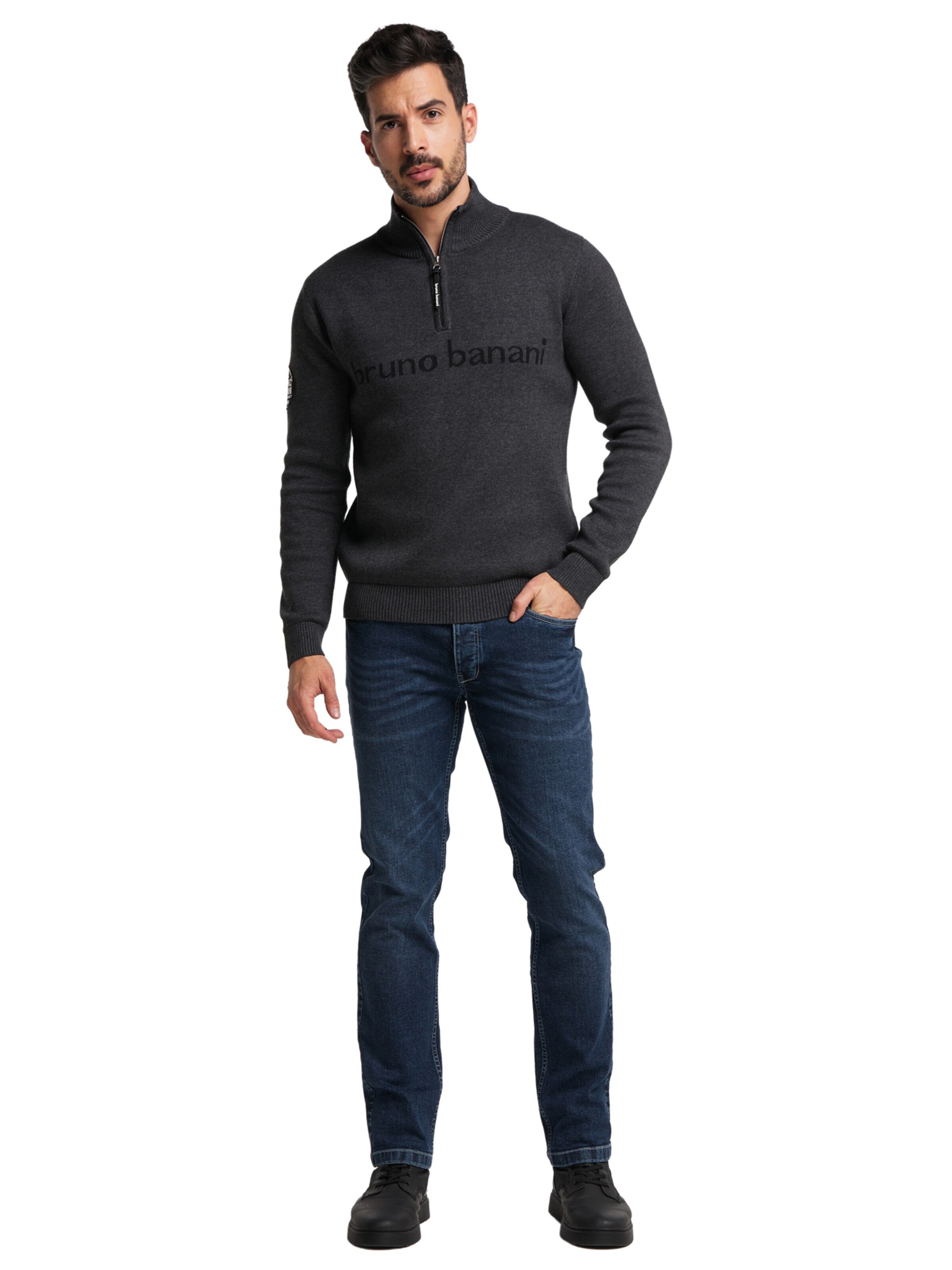 Bruno Banani Pullover 'BALLARD' in Grau