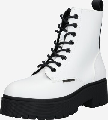 BULLBOXER Lace-up bootie in White: front