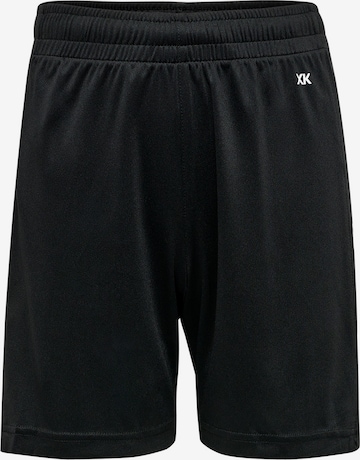 Hummel Regular Workout Pants in Black: front