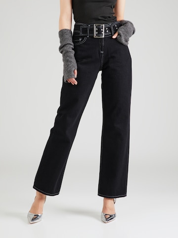 Loosefit Jeans de la Nasty Gal pe negru: față