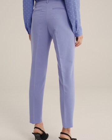 Coupe slim Pantalon à plis WE Fashion en violet