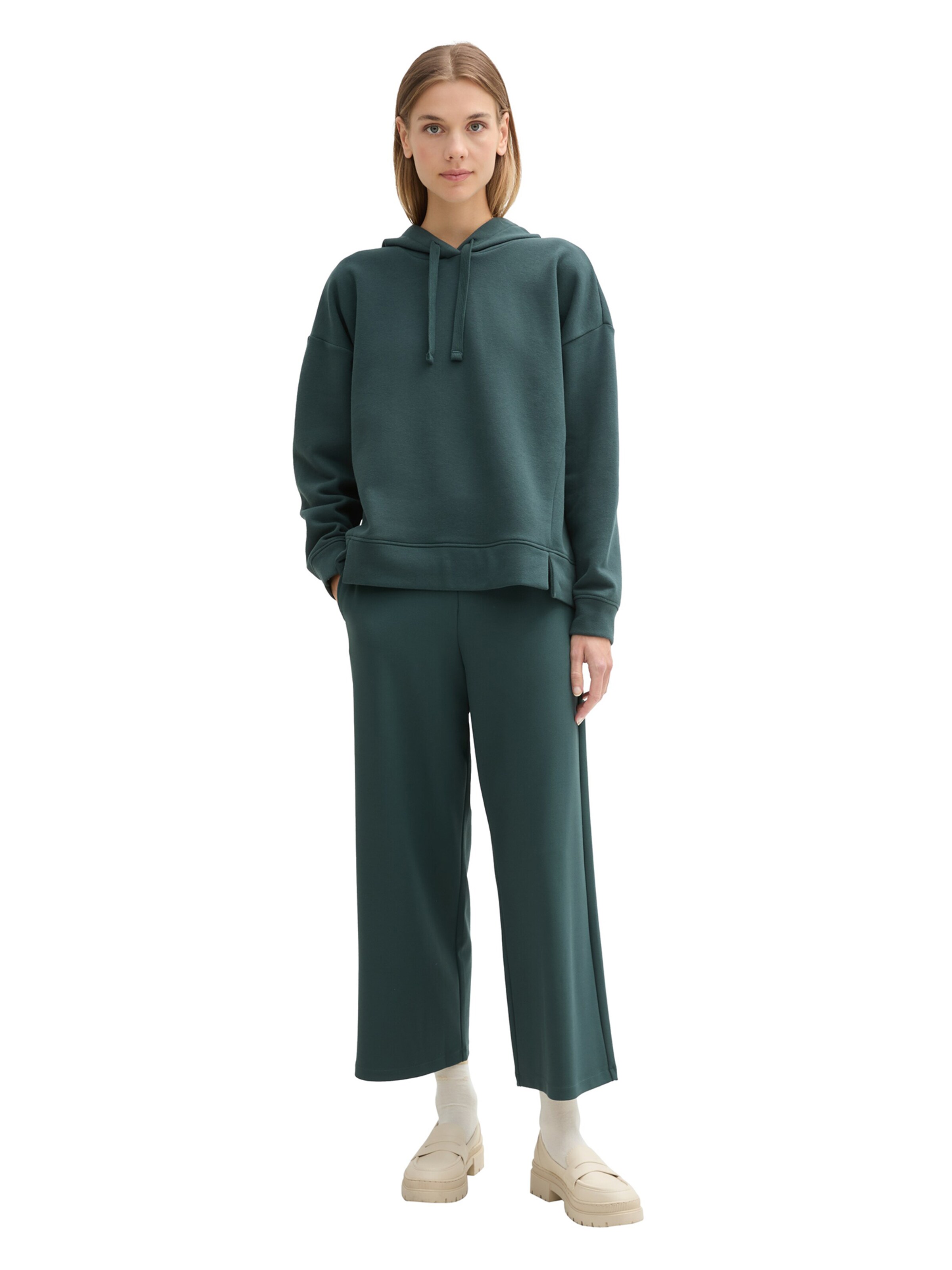 TOM TAILOR DENIM Laiad sääred Püksid, värv roheline