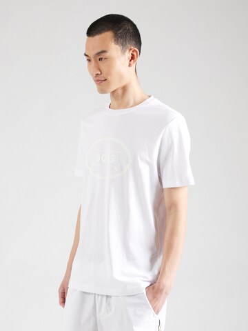 T-Shirt 'Heritage' BOSS en blanc : devant