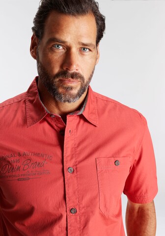 Man's World Regular Fit Hemd in Rot