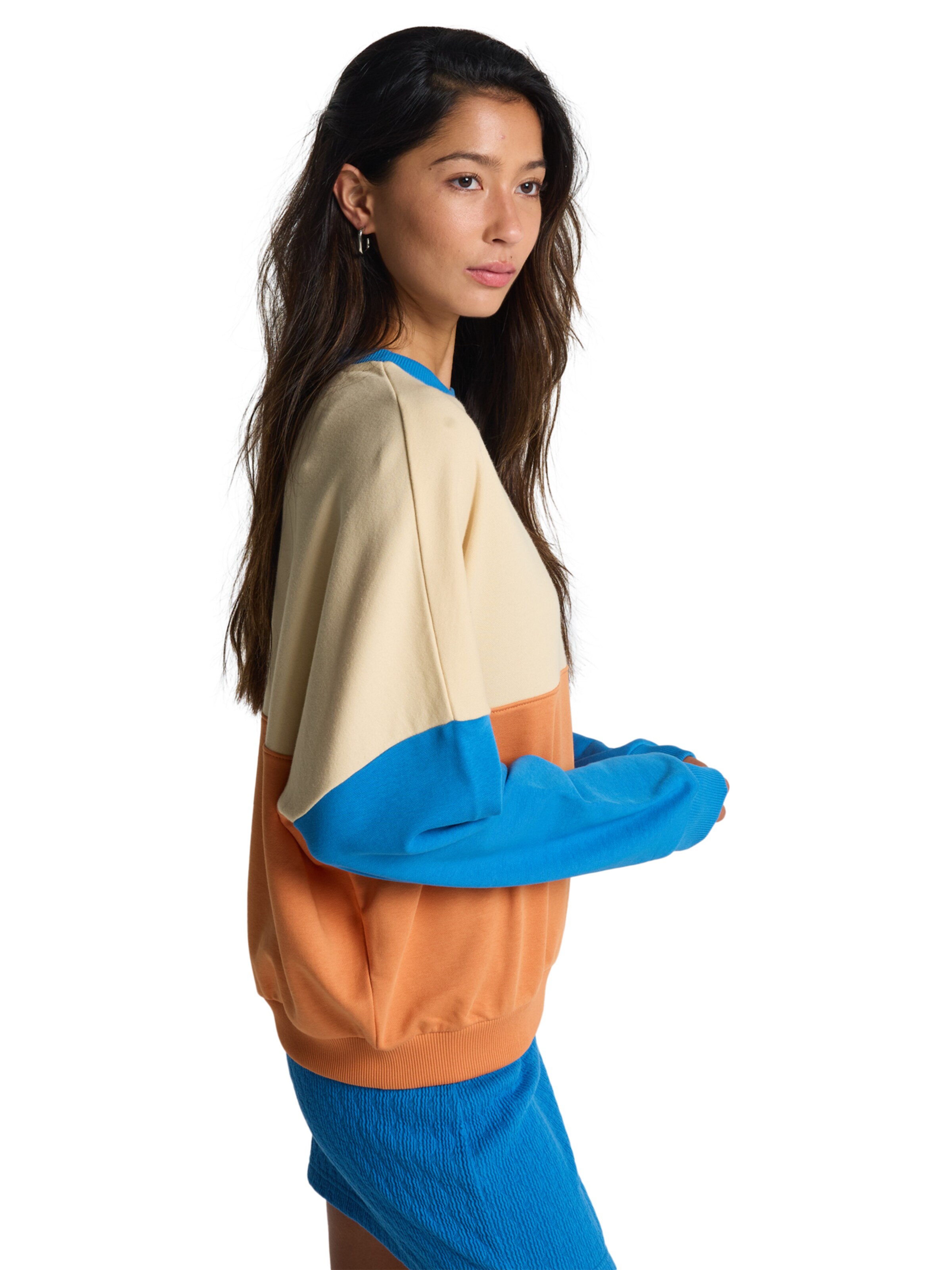 BILLABONG Sweatshirt 'Jump Around Block' in Beige