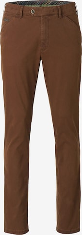 MEYER Chino trousers 'Chicago' in Brown: front