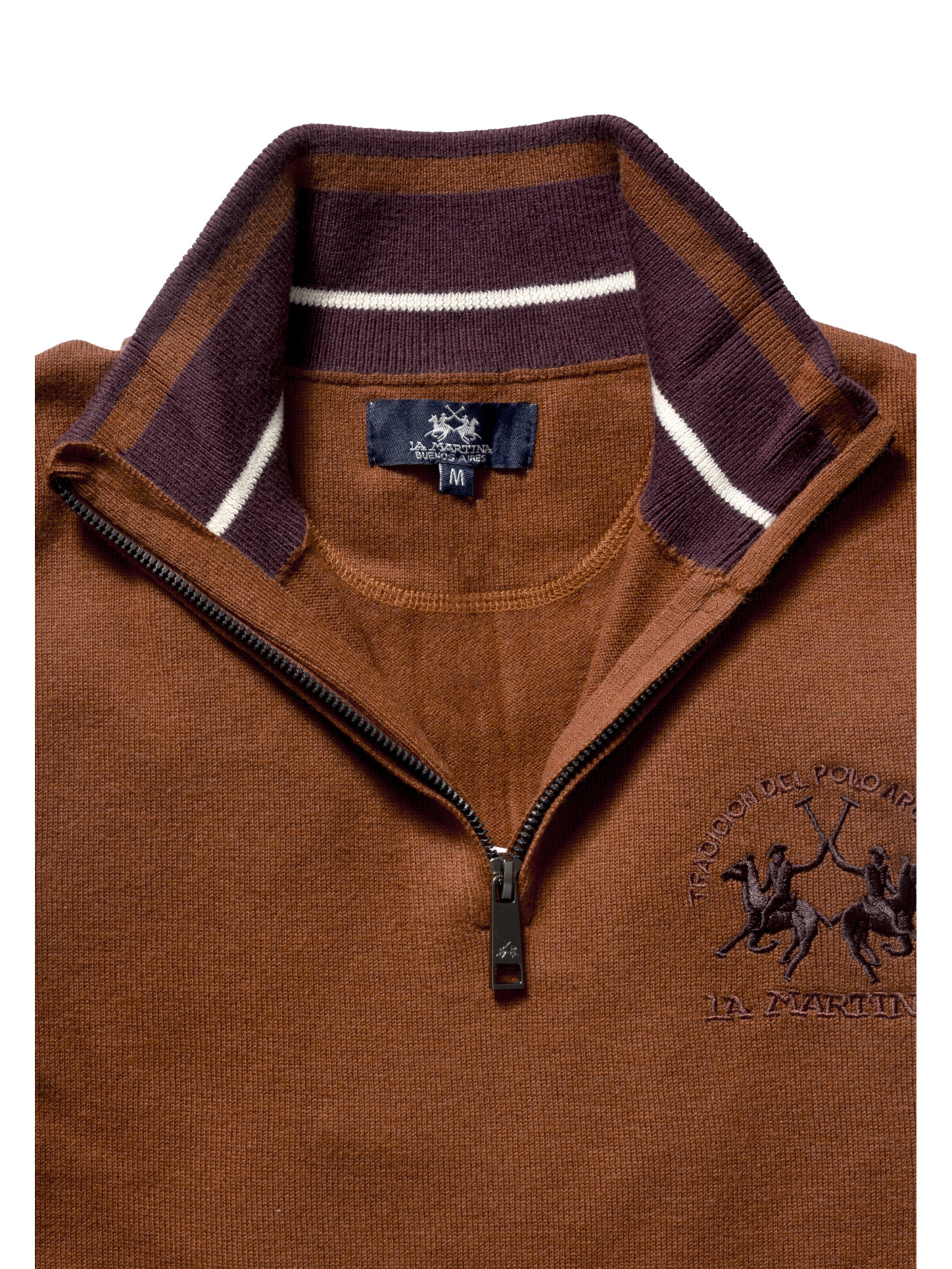 La Martina - Pullover 'MBS314' em laranja