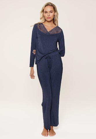LingaDore Pyjama in Blau: Vorderseite
