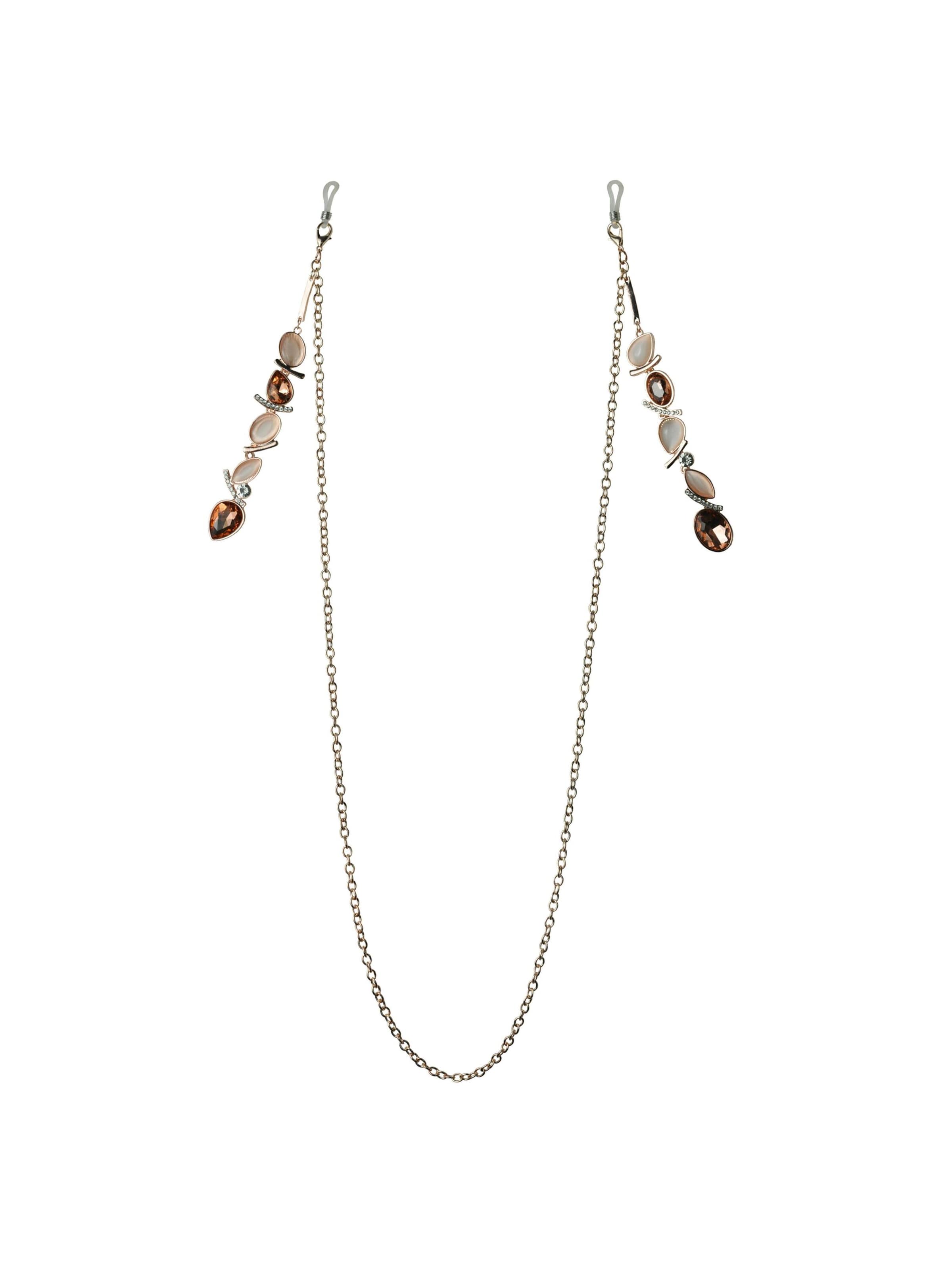 Steuer Brillenkette in champagner / rosegold / apricot, Produktansicht