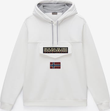 Felpa 'Burgee Wint 4' di NAPAPIJRI in bianco: frontale
